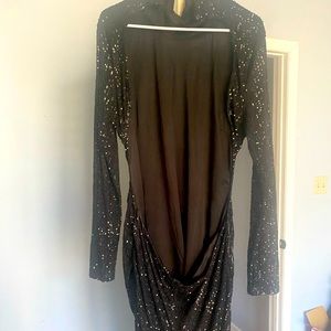 Black Sequin open back dress